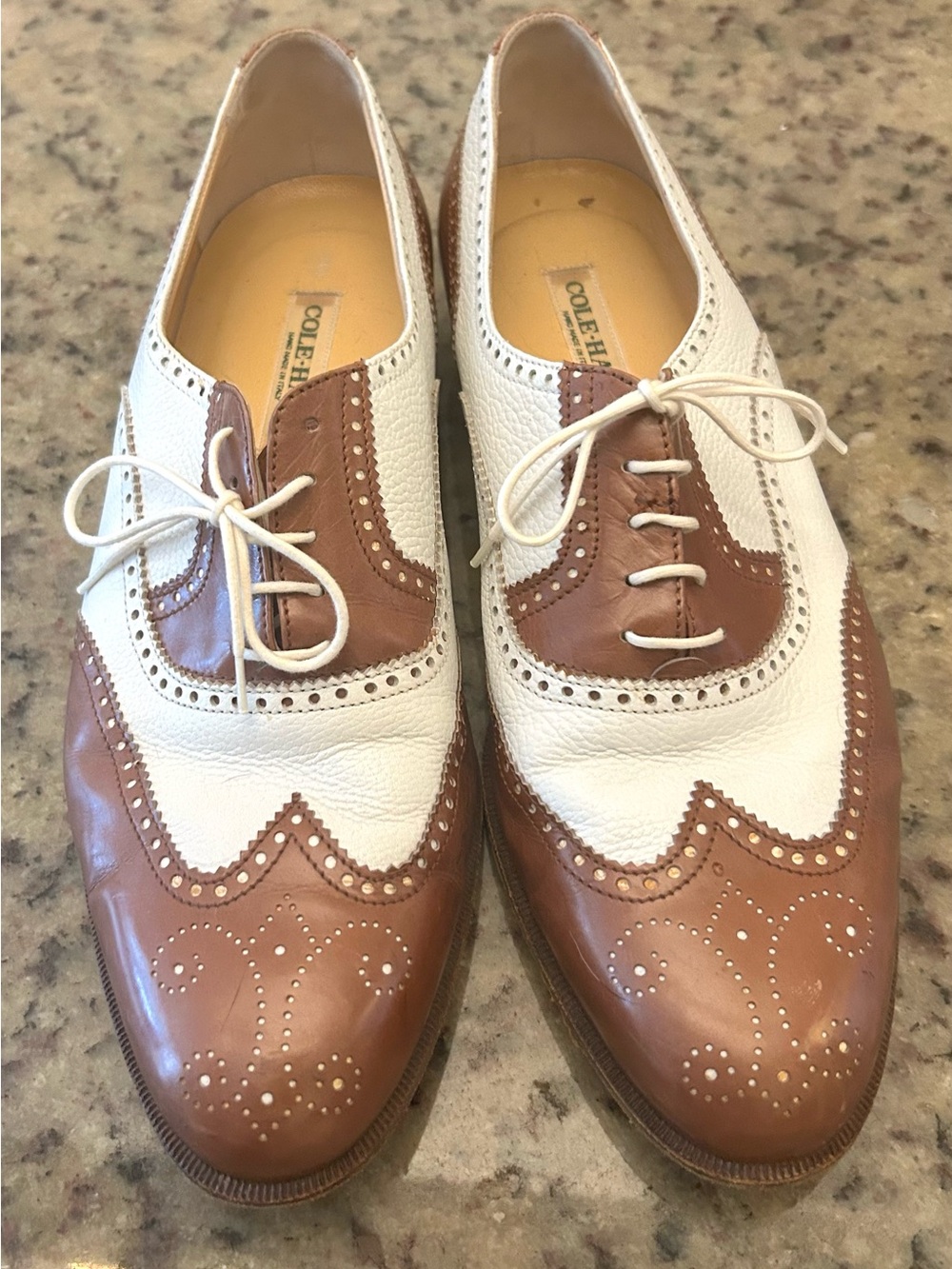 Cole haan leather derby shoes hand made Italy 10.5 D